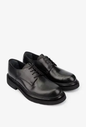 Pantofi barbati NUR negri din piele naturala