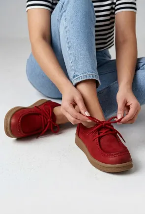 Pantofi dama NUR din piele bordo