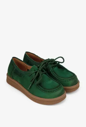 Pantofi dama NUR din piele verde