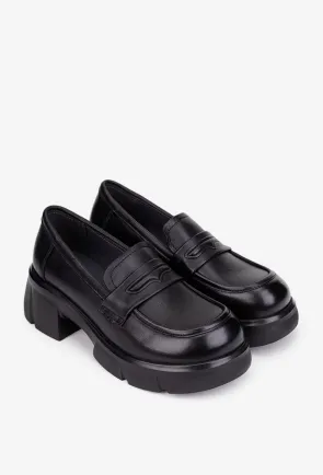 Pantofi dama NUR negri din piele naturala