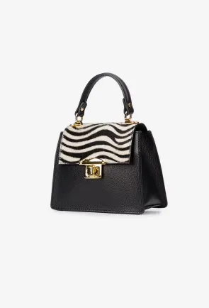Geanta dama shopper din piele intoarsa neagra - Dasha.ro