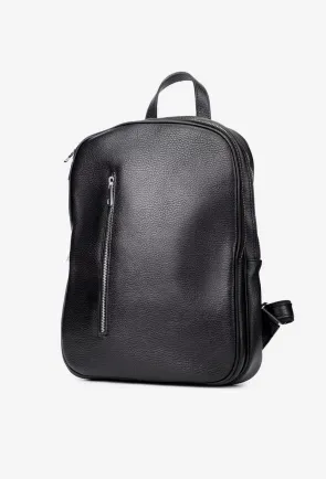 Rucsac dama negru din piele naturala texturata