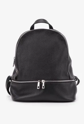 Rucsac dama negru din piele texturata