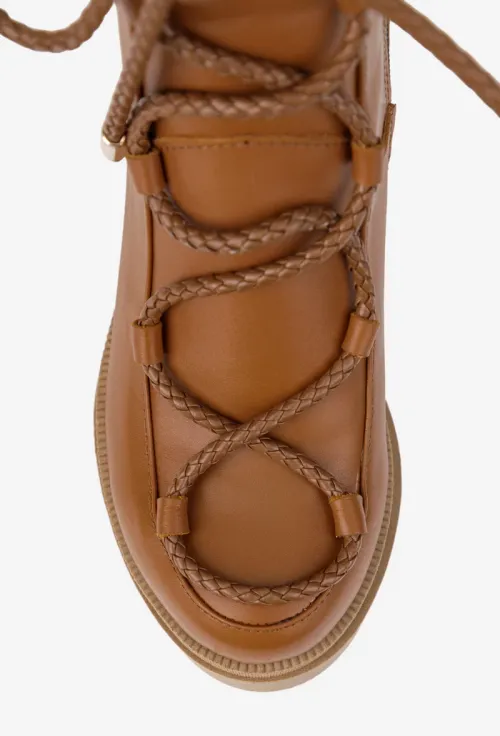 Botine dama maro din piele naturala picture - 7