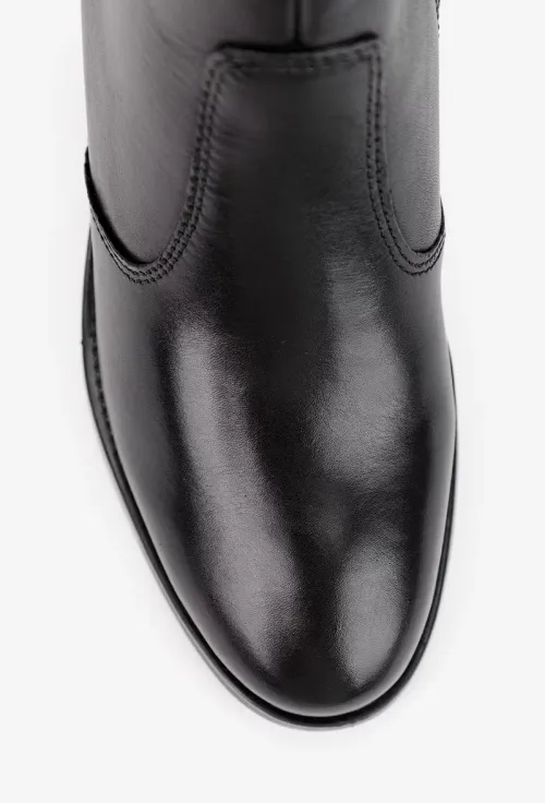 Botine dama negre din piele naturala picture - 8