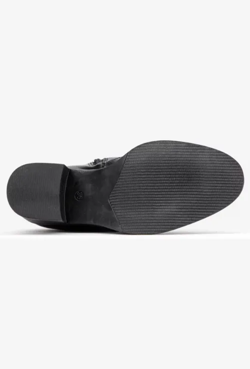 Botine dama negre din piele naturala picture - 6
