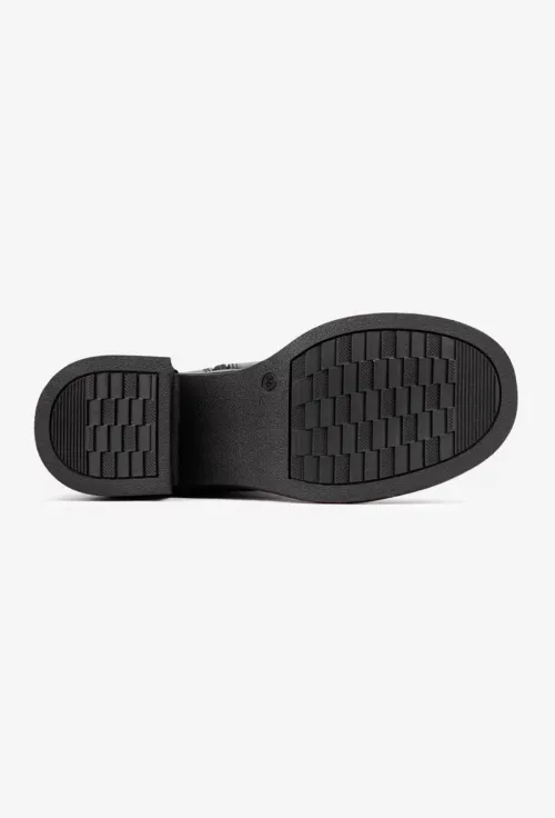 Botine dama negre din piele naturala picture - 5