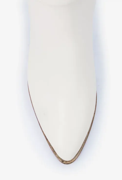 Botine dama NUR bej din piele naturala picture - 6