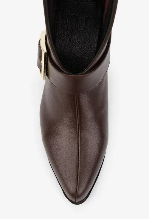 Botine dama NUR din piele naturala bordo picture - 7