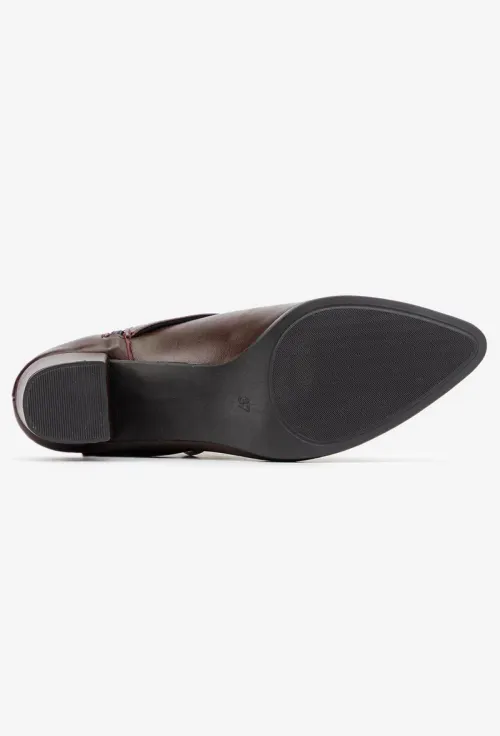 Botine dama NUR din piele naturala bordo picture - 5