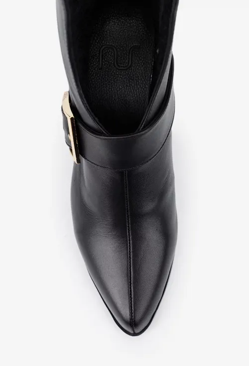 Botine dama NUR din piele naturala neagra picture - 7