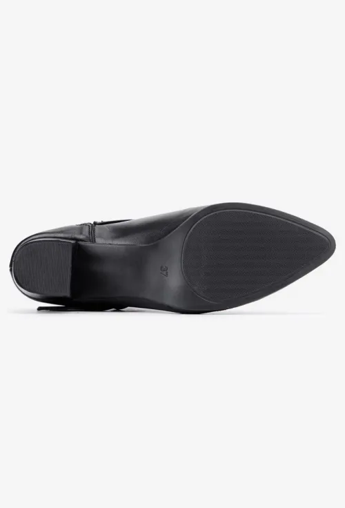 Botine dama NUR din piele naturala neagra picture - 5
