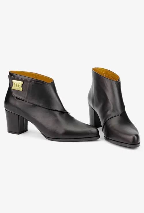 Botine dama NUR din piele neagra picture - 7