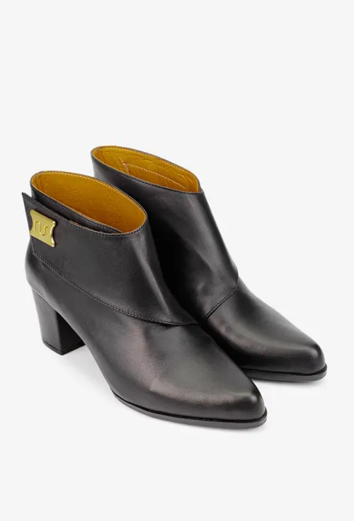 Botine dama NUR din piele neagra picture - 2