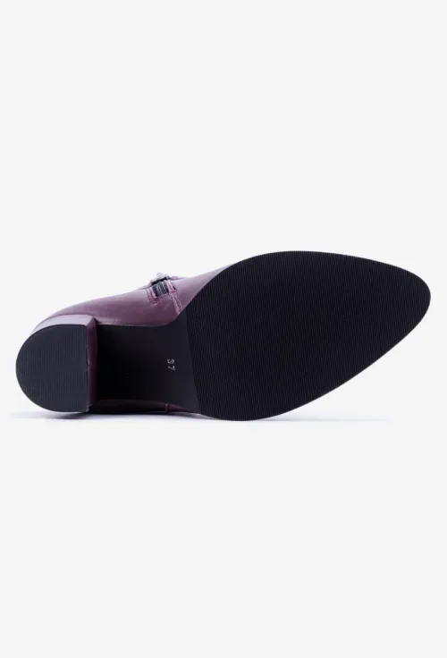 Botine dama NUR mov din piele naturala picture - 4