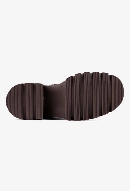 Botine dama NUR realizate din piele naturala maro picture - 4