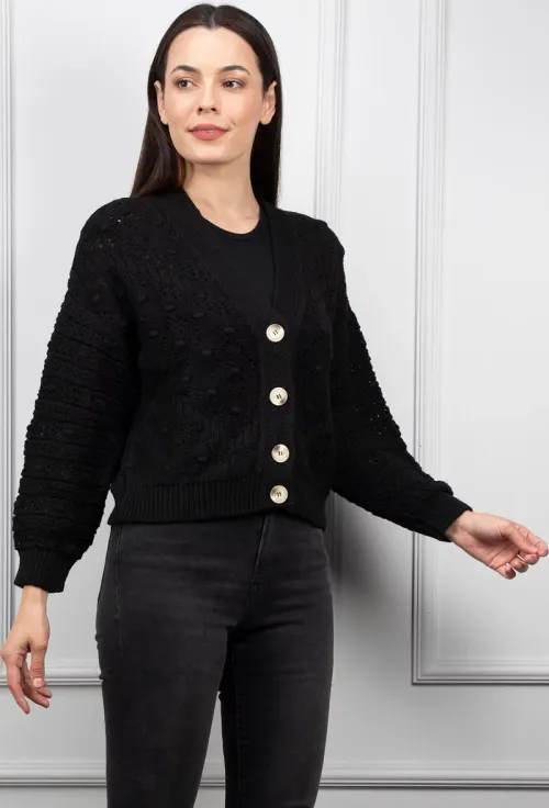 Cardigan negru picture - 4