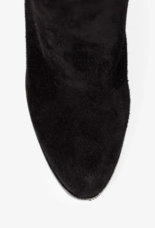 Cizme dama negre din piele intoarsa picture - 7