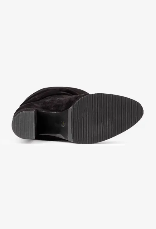 Cizme dama negre din piele intoarsa picture - 5