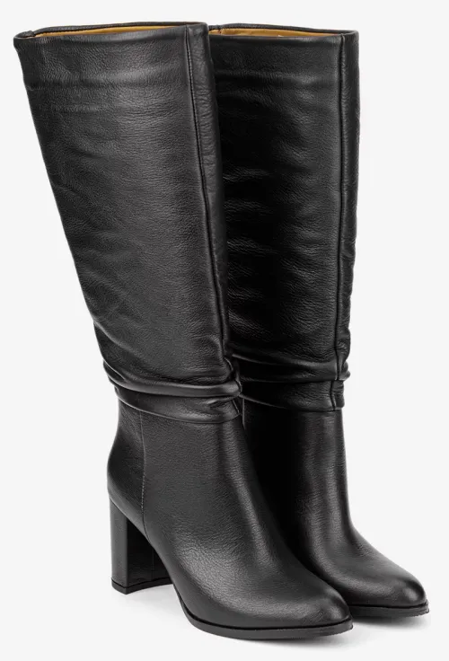 Cizme dama negre din piele naturala picture - 4