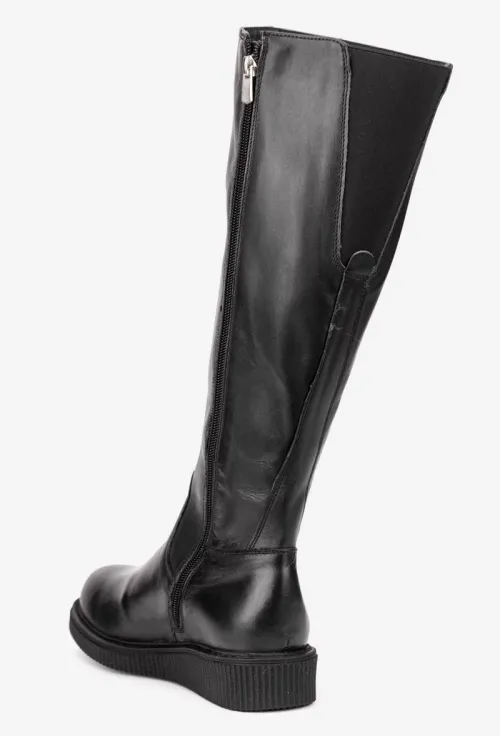 Cizme dama negre din piele naturala picture - 4