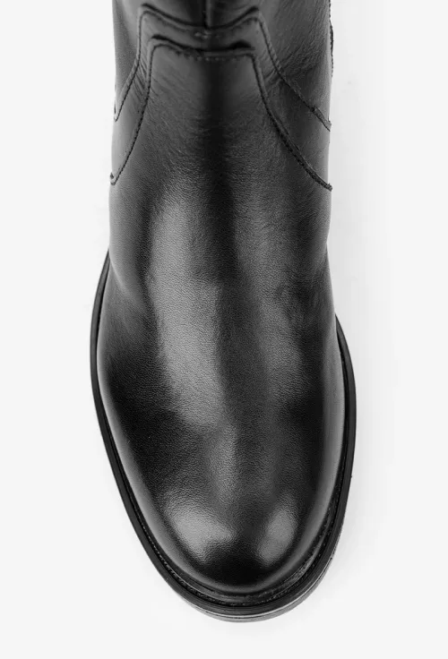 Cizme dama negre din piele naturala picture - 9