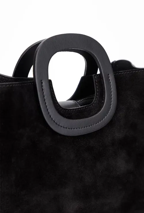 Geanta dama din piele neagra picture - 3