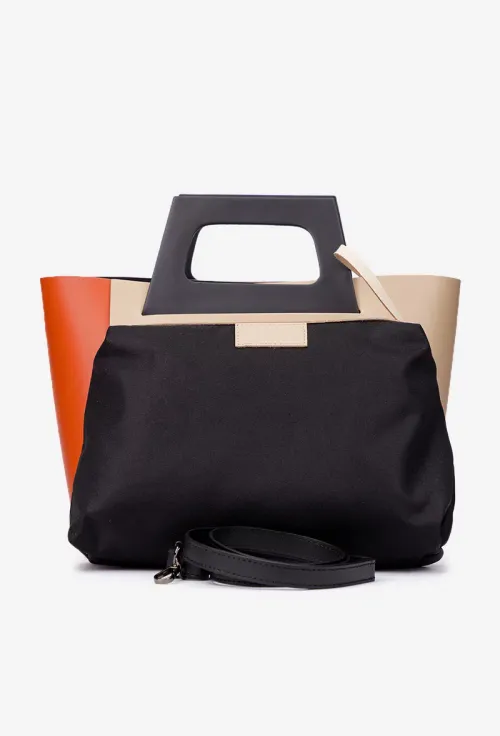 Geanta dama shopper din piele naturala multicolora picture - 6