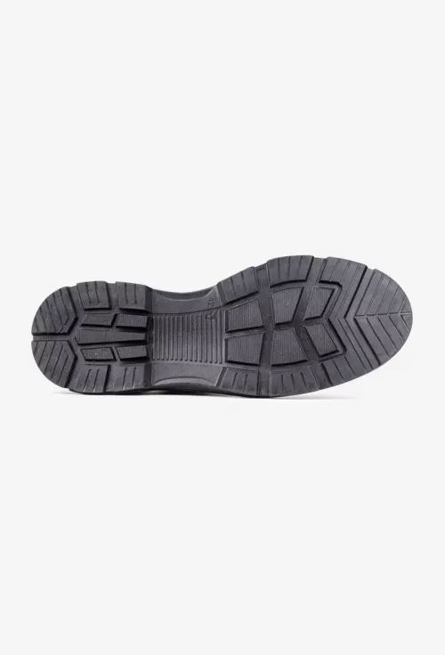 Ghete barbati din piele neagra cu elastic in laterale picture - 4