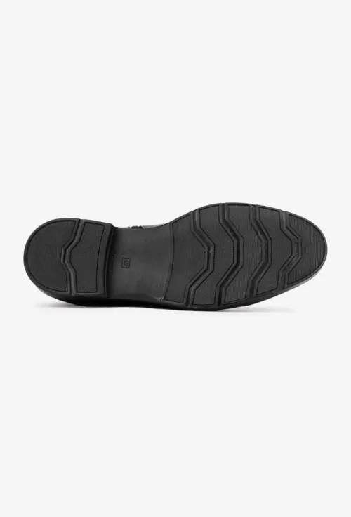 Ghete barbati din piele texturata neagra picture - 4