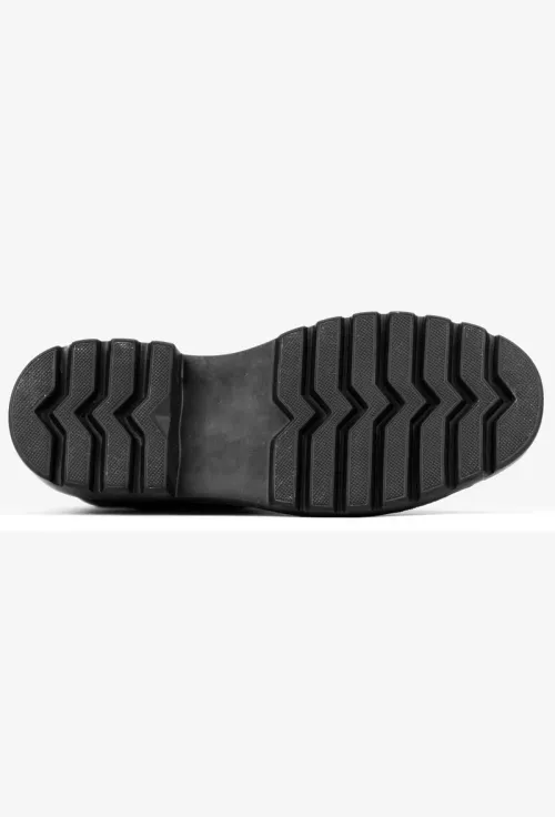 Ghete barbati negre din piele naturala cu siret si fermoar lateral picture - 4