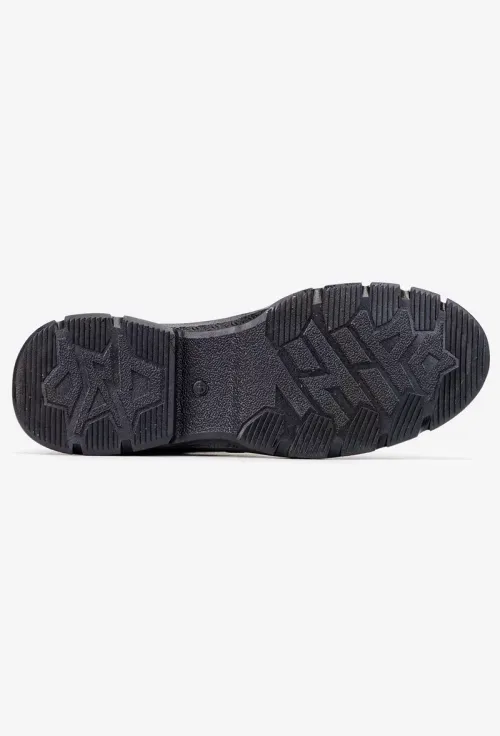 Ghete barbati NUR din piele texturata neagra cu fermoar picture - 4