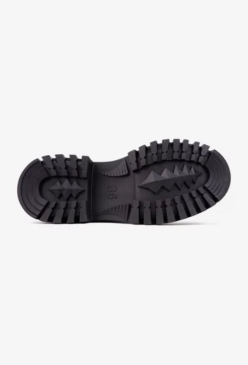 Ghete dama multicolore din piele cu elastic in laterale picture - 5