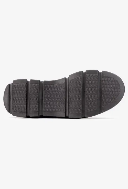 Ghete dama negre din piele intoarsa cu accesoriu picture - 6