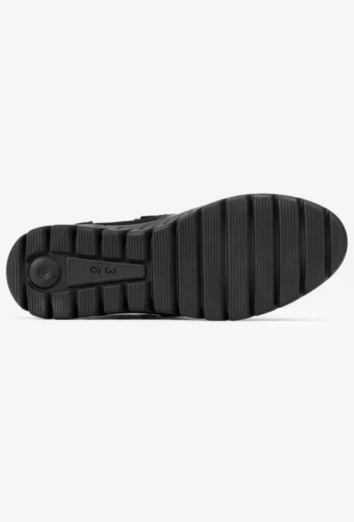 Ghete dama negre din piele intoarsa cu doua fermoare picture - 4