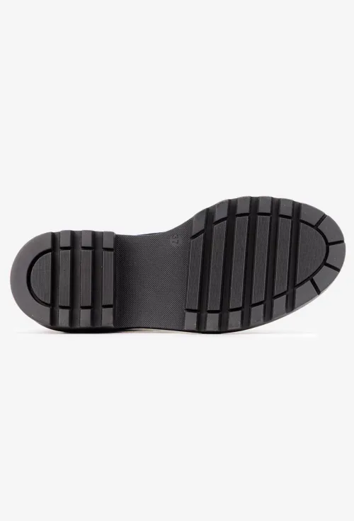 Ghete dama negre din piele intoarsa cu elastic picture - 5