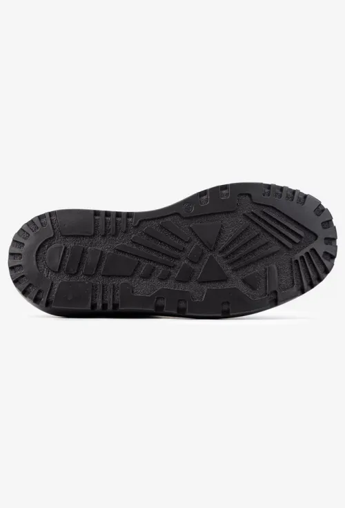 Ghete dama NUR cu platforma din piele naturala neagra picture - 5