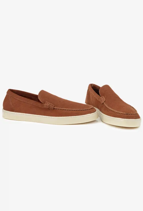 Mocasini barbati din piele intoarsa maro picture - 5