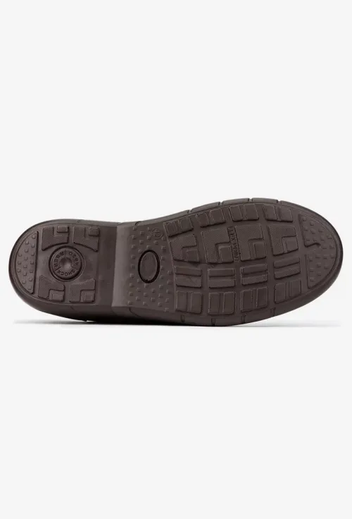 Mocasini barbati NUR maro din piele nabuc picture - 4