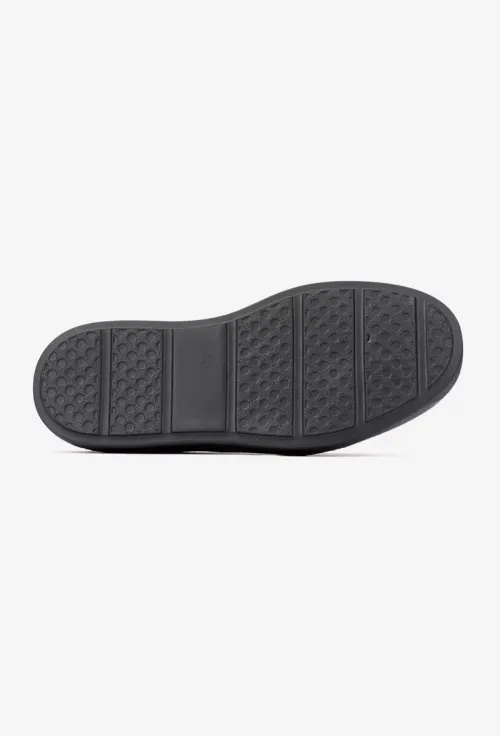 Mocasini dama din piele intoarsa neagra accesorizati picture - 6