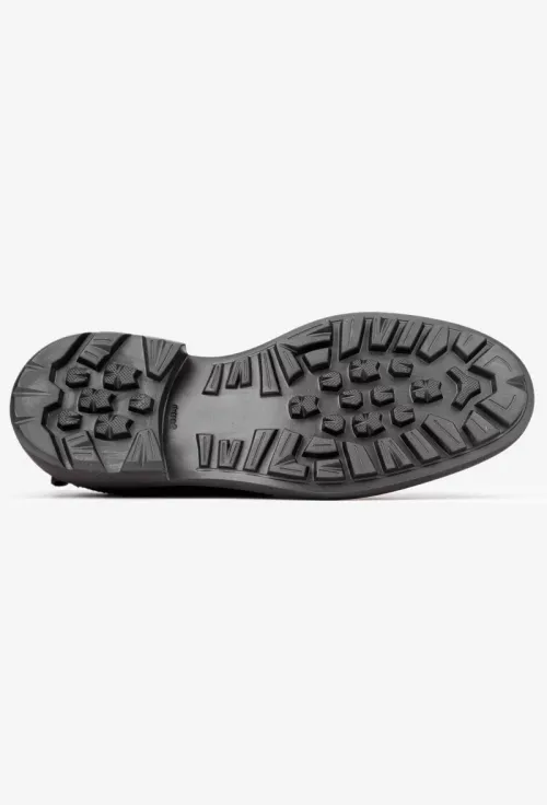 Pantofi barbati confectionati din piele intoarsa neagra cu model picture - 5