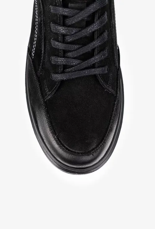 Pantofi barbati confectionati din piele neagra picture - 7