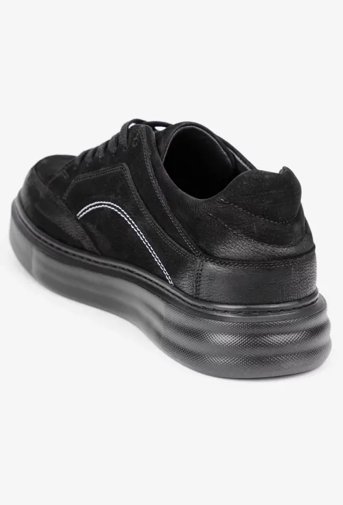 Pantofi barbati confectionati din piele neagra picture - 4
