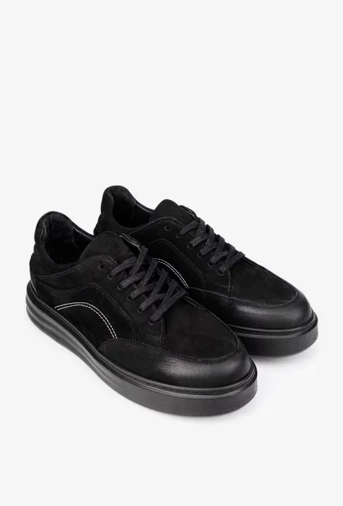 Pantofi barbati confectionati din piele neagra picture - 2