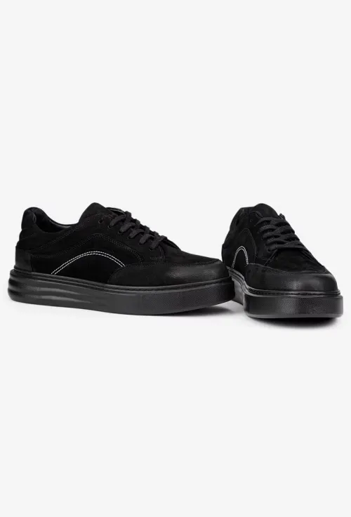 Pantofi barbati confectionati din piele neagra picture - 6