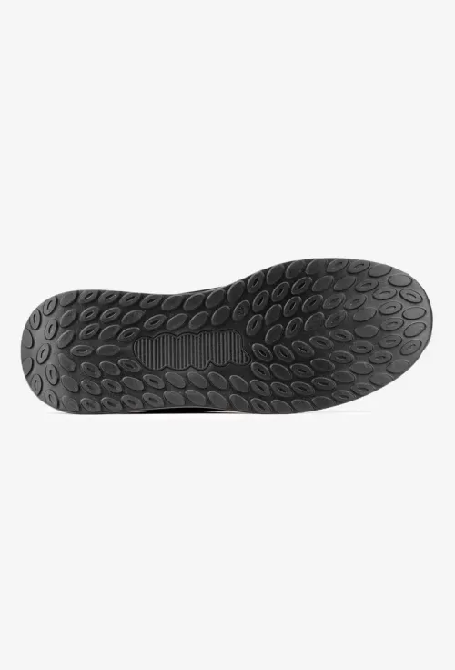 Pantofi barbati din piele nabuc cu siret elastic, Negru picture - 4