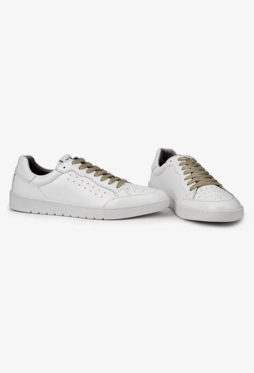 Pantofi barbati din piele naturala alba picture - 6