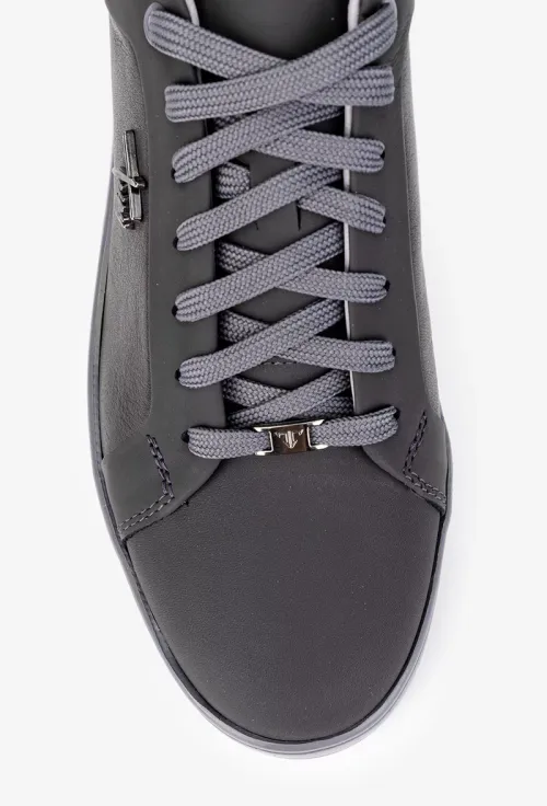 Pantofi barbati din piele naturala gri picture - 6