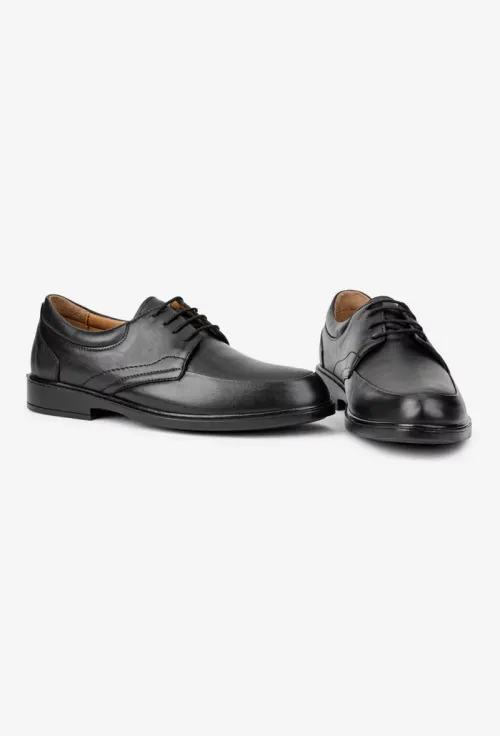 Pantofi barbati din piele naturala neagra picture - 6