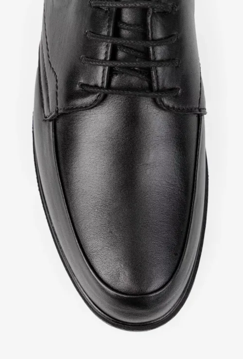 Pantofi barbati din piele naturala neagra picture - 7